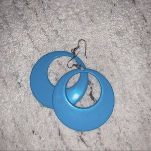 ✰ HIPPIE CIRCLE EARRINGS (BLUE) ✰